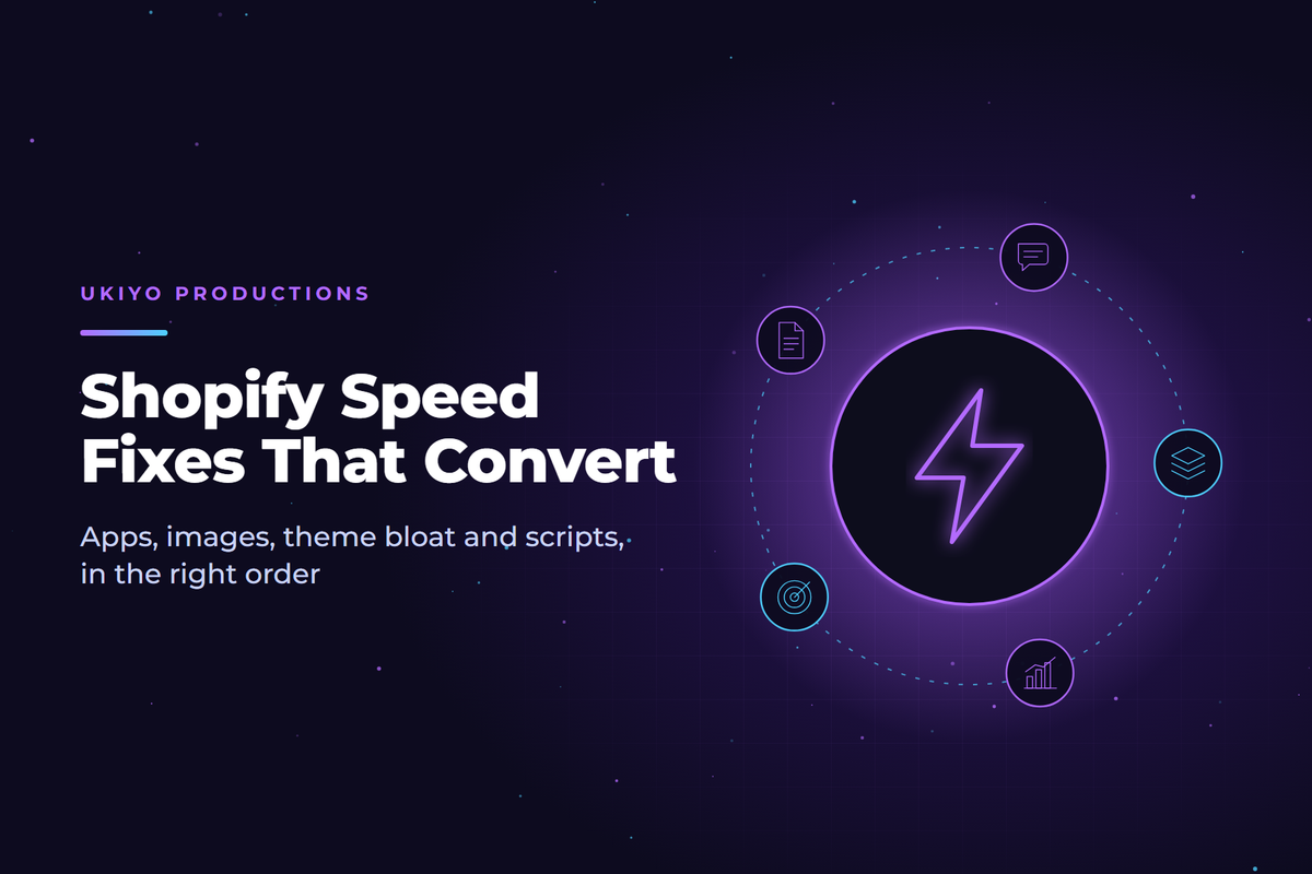 Browser window with a loading bar and speed gauge, illustrating Shopify speed optimization for ecommerce stores