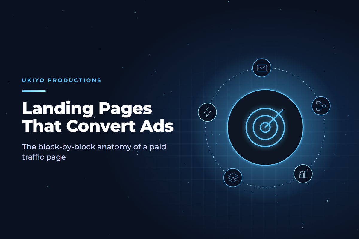 Target with an arrow over a phone screen, illustrating landing page design for ads that converts paid clicks