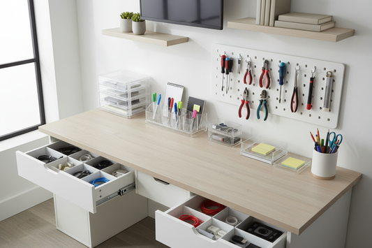 5 Desk Storage Systems That Keep Tools Visible Without Clutter