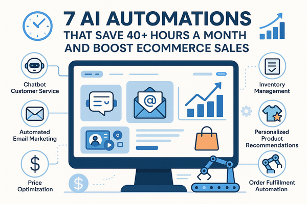 7 AI Automations That Save 40+ Hours a Month and Boost Ecommerce Sales