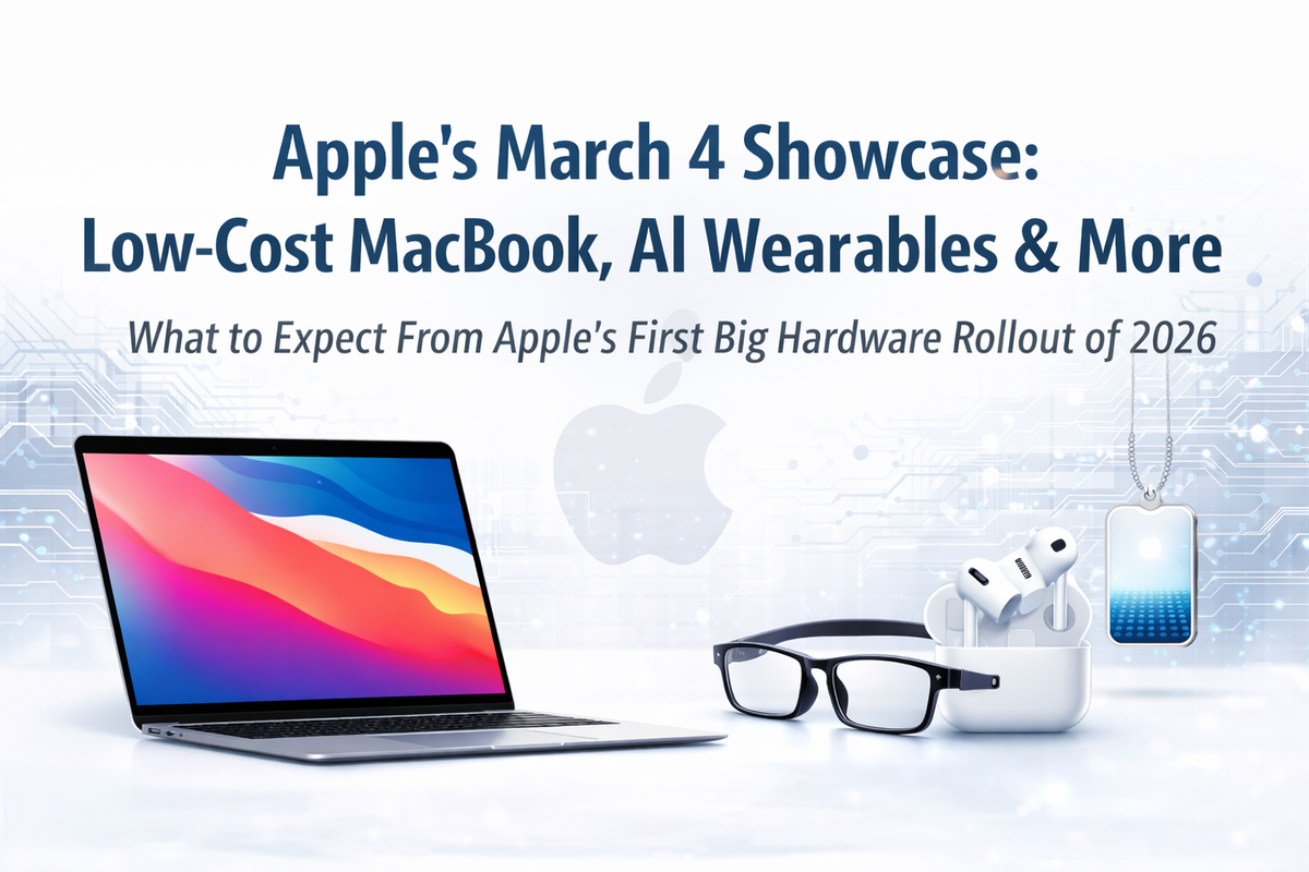 Apple’s March 4 Launch: Low-Cost MacBook, AI Wearables & At Least Five New Products Ahead
