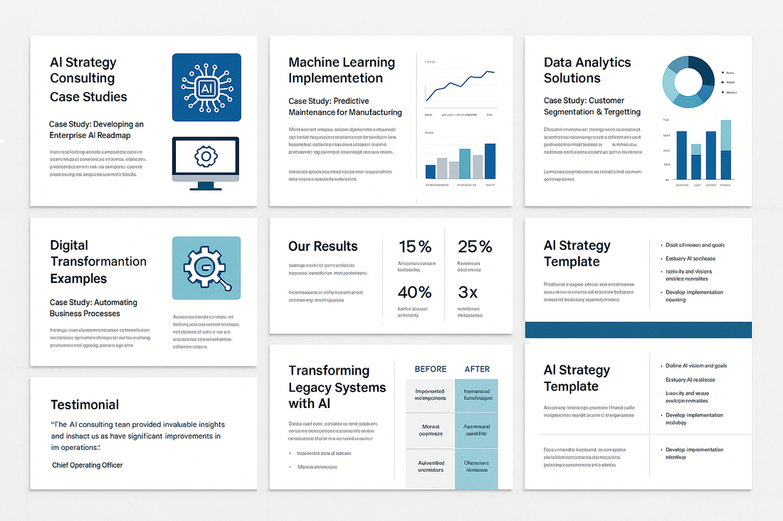 AI Consulting Portfolio Examples: Case Studies &amp; Templates