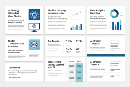 AI Consulting Portfolio Examples: Case Studies &amp; Templates