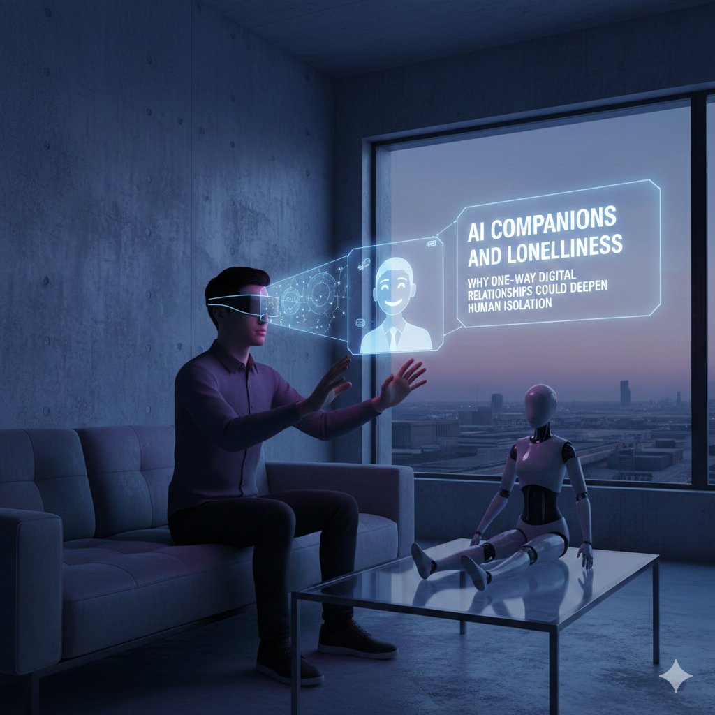 AI Companions and Loneliness: Why One-Way Digital Relationships Could Deepen Human Isolation