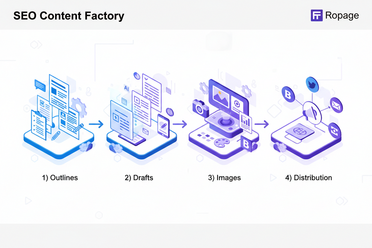 Build an SEO Content Factory: Automations for Outlines, Drafts, Images, and Distribution
