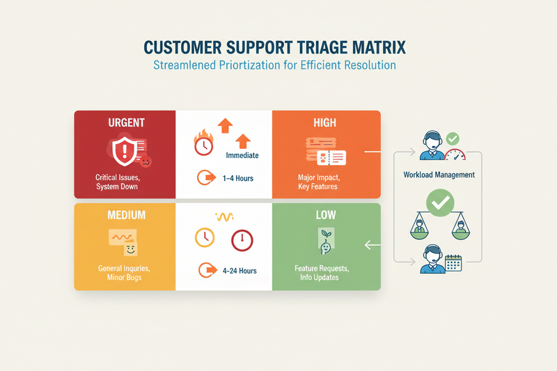 Customer Support Triage Matrix: A Priority System That Keeps Response Times Fast Without Burnout