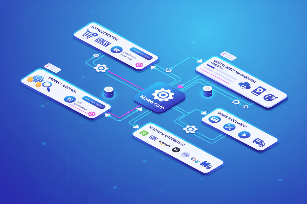 Ecommerce Ops Automation: Product Research, Listings, and Assets with Make.com