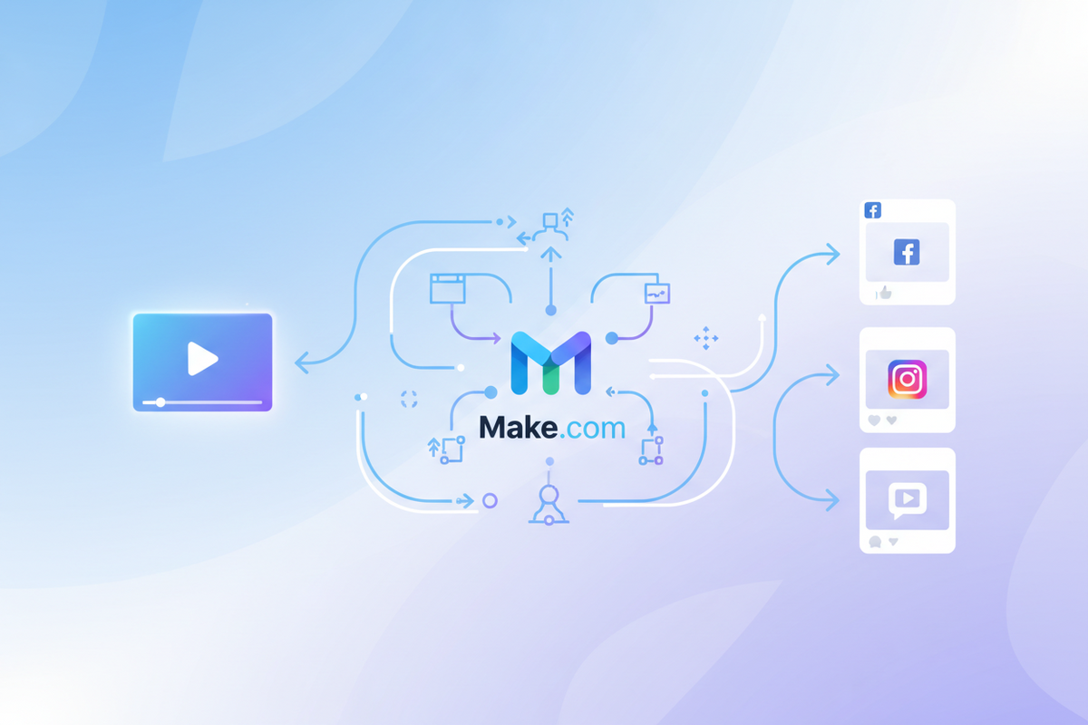 From Video to Feed: Repurposing and Publishing on Facebook/Instagram with Make.com