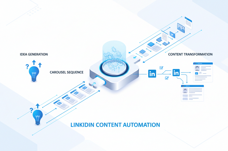 LinkedIn Content Engine: Automations for Ideas, Carousels, and Repurposing