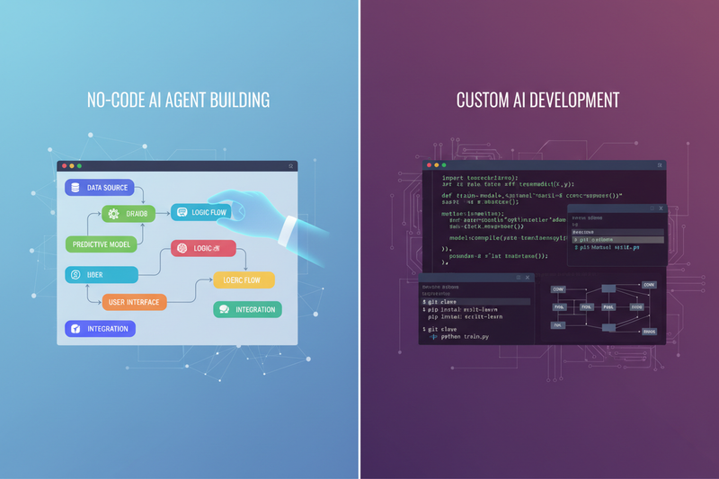 No Code AI Agent Builder: When It Works and When You Need Custom AI Agent Development