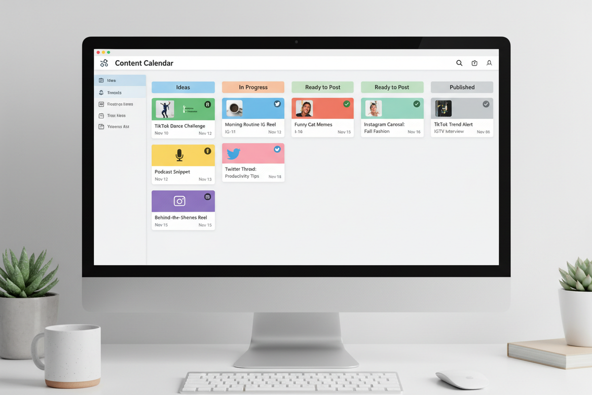 Notion Content Calendar Template: A Simple Board for Short-Form Content