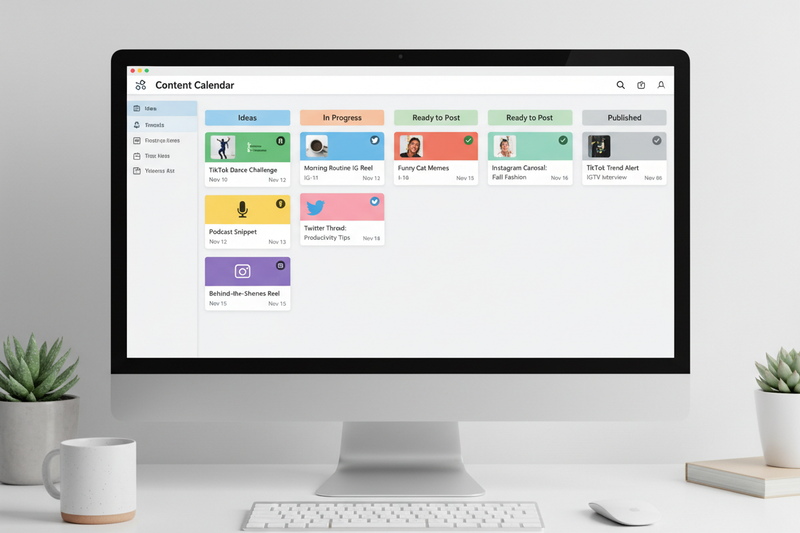 Notion Content Calendar Template: A Simple Board for Short-Form Content