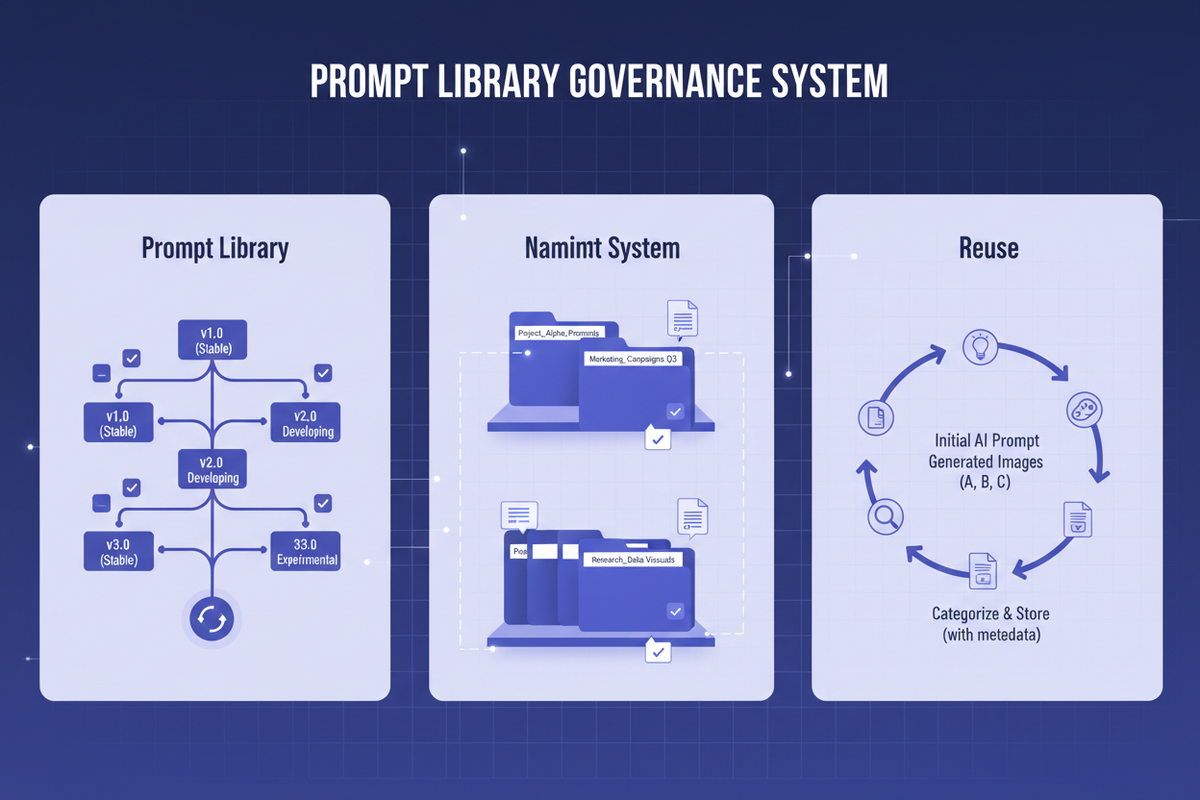 Prompt Library Governance: Versioning, Naming, and Reuse for Consistent AI Visual Output