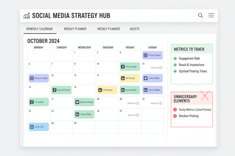 Social Media Content Calendar Template: What to Track and What to Skip