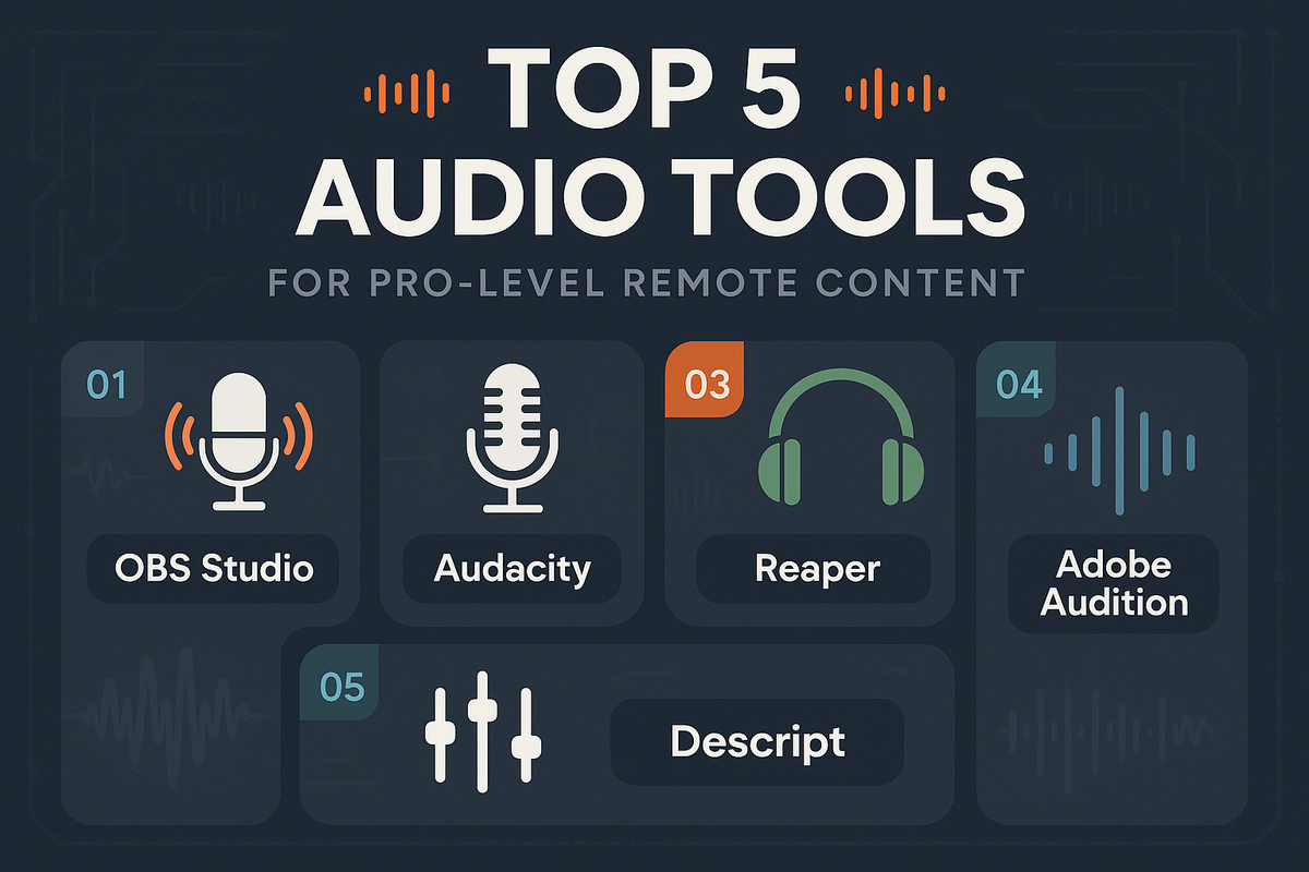 Audio Tools In Top 5 Audio Tools Taking Remote Content to Pro-Level Quality
