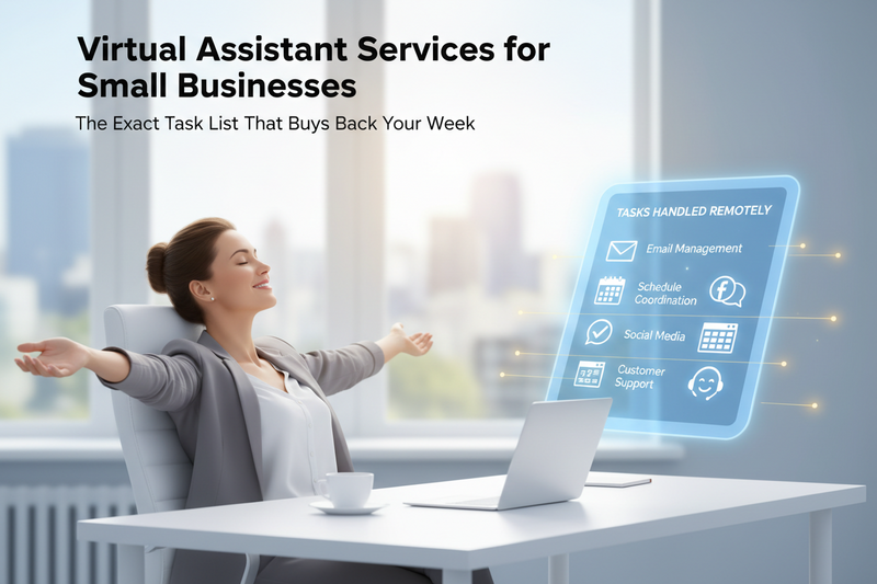 Virtual Assistant Services for Small Businesses: The Exact Task List That Buys Back Your Week