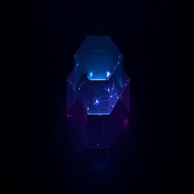 Abstract dark navy geometric cover art representing tiered AI agent memory architecture