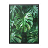 Serene Monstera Leaves Art Print - Overhead Elegance