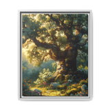 Enchanted Forest Oak: Magical Golden Light Art Print