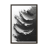 Monochrome Elegance: Artistic Swirl and Brushstroke Art Print