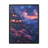 Stellar Flora: Neon-Cosmic Nature Art Print on Museum Grade Paper