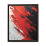 Vivid Chaos: Abstract Red & Black Brushstrokes Fine Art Print