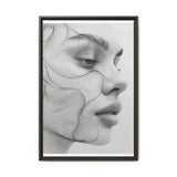 Japandi Minimalist One-Line Art Portrait - Monochrome Ink on Fine Art Paper
