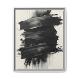 Dynamic Contrast: Bold Abstract Brush Strokes Fine Art Print