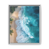 Golden Hour Elegance: Tropical Beach Aerial View - Premium Print