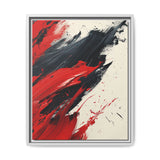 Vivid Red & Black Abstract Chaos - Modern Ink Acrylic Art Print