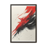Abstract Energy: Vivid Red & Black Brushstroke Art Print