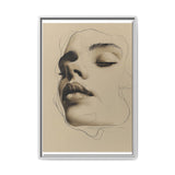 Japandi Minimalist One-Line Art Portrait - Monochrome Ink