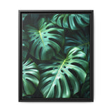 Monstera Elegance: Serene Floating Leaves Art Print