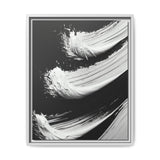 Abstract Swirls Art Print - Monochrome Brushwork Canvas