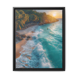 Tropical Beach Golden Hour - Vibrant Aerial View Art Print