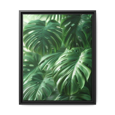 Floating Monstera Delicacy - Overhead Elegance Print on Museum Paper