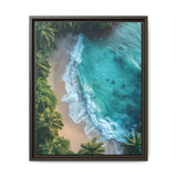Tropical Serenity: Golden Hour Beach Aerial View - 4K Print