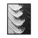 Abstract Swirls Art - Black & White Brushwork Print on Museum Paper