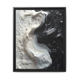 Dynamic Yin-Yang Impasto Swirl - High Contrast Art Print