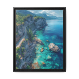 Coastal Serenity: Birdseye View on BC's Majestic Highway Print