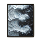 Yin-Yang Impasto Swirl - Modern Black & White Fine Art Print