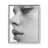 Japandi Minimalist One-Line Art - Ink Portrait & Hands Print