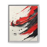Red & Black Chaos Abstract - High-Detail Modern Art Print, 8K
