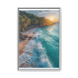 Tropical Beach Golden Hour - Vibrant Aerial View Art Print
