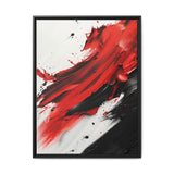 Abstract Red & Black Chaos - 8K Ink-Acrylic Art Print