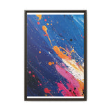 Abstract Chaos: Pollock-Inspired White on Blue Art Print