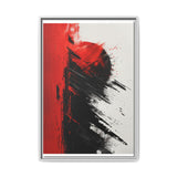Vivid Abstract Energy - Red & Black Dynamic Art Print