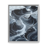 Monochrome Yin-Yang Swirl Art - Impasto Brush Stroke Print