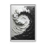 Yin-Yang Swirl Abstract Art - High Contrast Modern Canvas Print