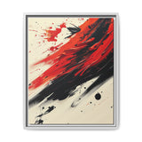 Vivid Red and Black Abstract Acrylic Chaos - Fine Art Print